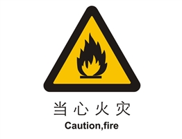 警示類標示 當心火災